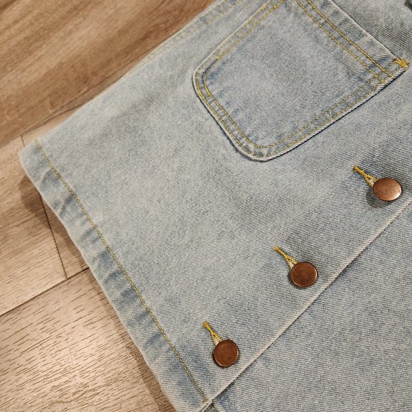 Denim Button Down Skirt - Picture 5 of 7